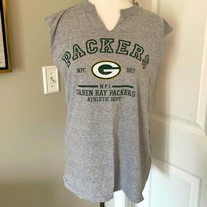🔥Super Cool Gray Green Pay Packers Cut off Tank Top